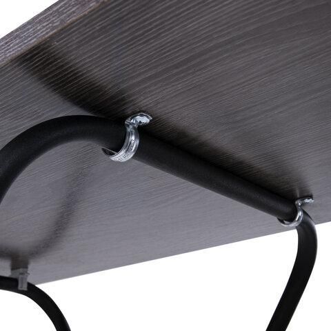 Стол BRABIX "Smart CD-011", 600х380х705 мм, ЛОФТ, складной, металл/ЛДСП ясень, каркас черный, 641879