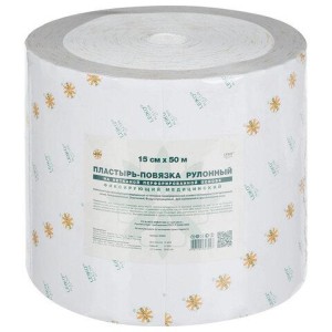 Пластырь-повязка рулонная LEIKO 15х5000 см, нетканая основа, 132856