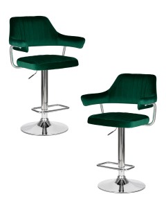 Набор 2 шт Стул барный DOBRIN CHARLY, зеленый велюр (MJ9-88)