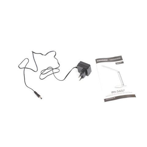 Настольная лампа / светильник SONNEN PH-3607, на подставке, LED, 9 Вт, металлический корпус, серый, 236686