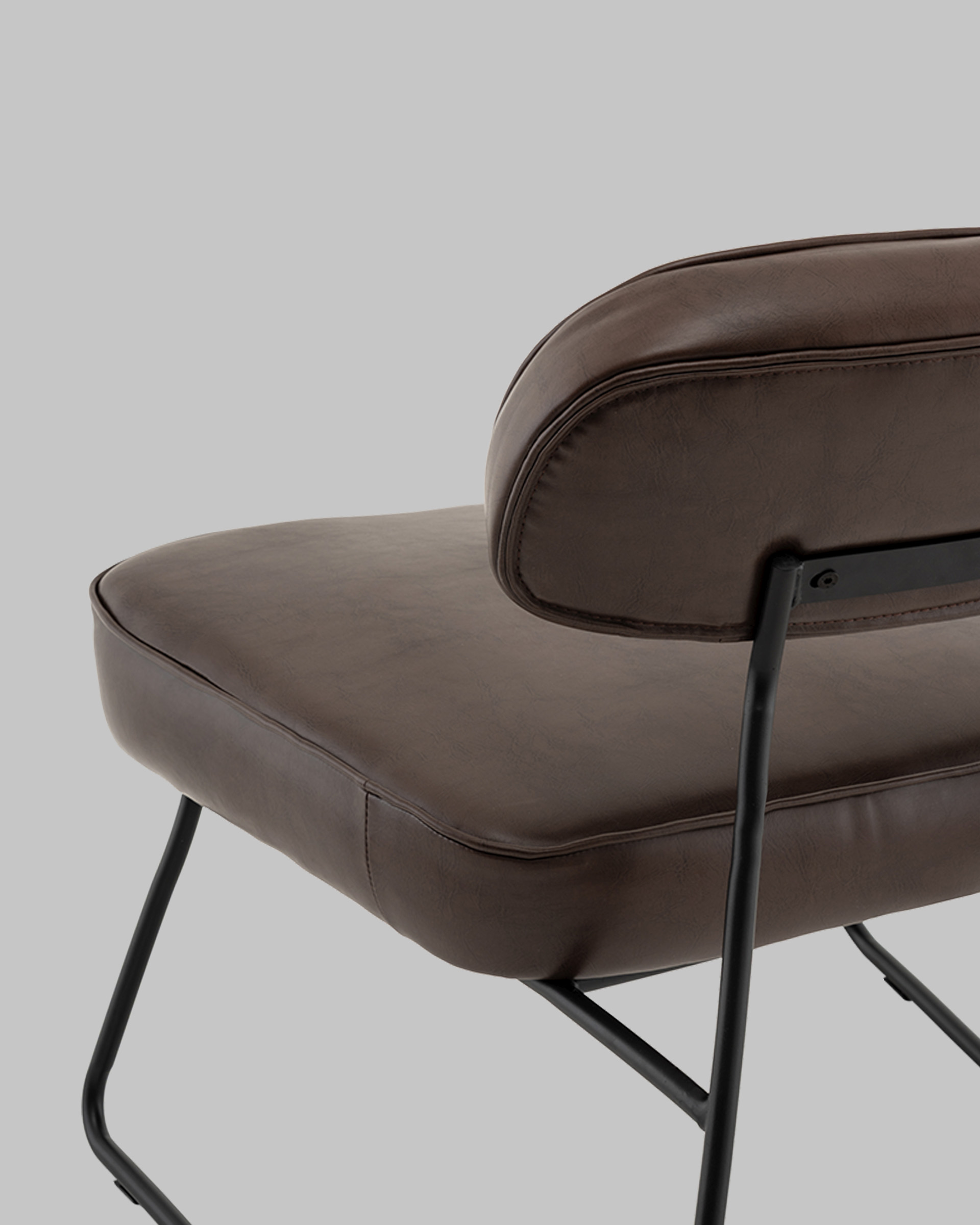 Кресло Kate new ткань экокожа коричневый