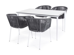 "Малага" обеденная группа на 4 персоны со стульями "Бордо"