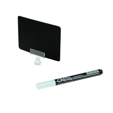 Ценникодержатель на магните MAG-CLIP 0 мм с табличкой A7 и белым маркером CRETA на водной основе