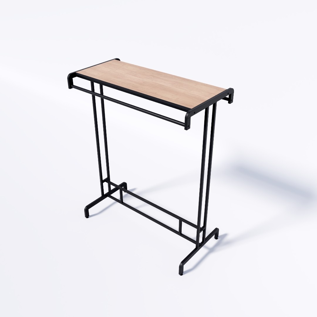 Вешало для одежды FORTE-PRO двухстороннее1400х600, черного цвета