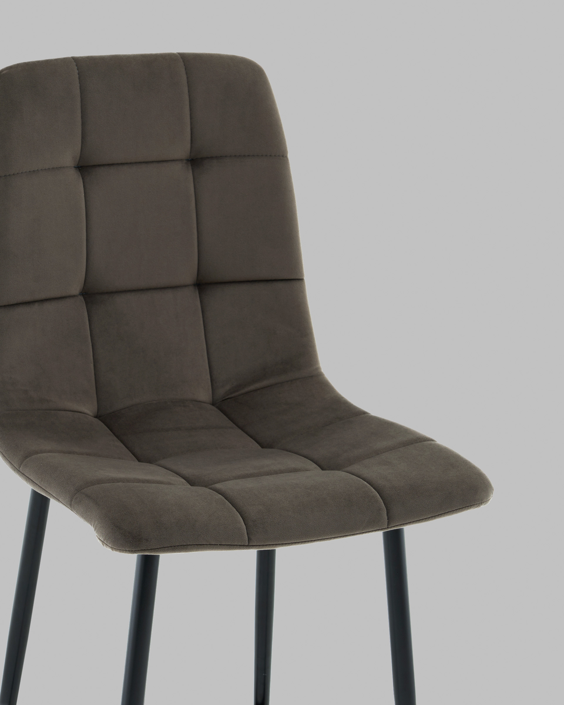 Стул полубарный Одди велюр темно-серый