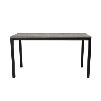 Стол офисный LuxAlto LA-T33-ST45 черный/дуб бежево-серый ЛДСП 140*80*2.5, прямые углы