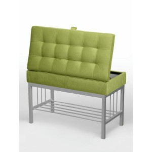 Банкетка Н-76 (серый/салатовый)