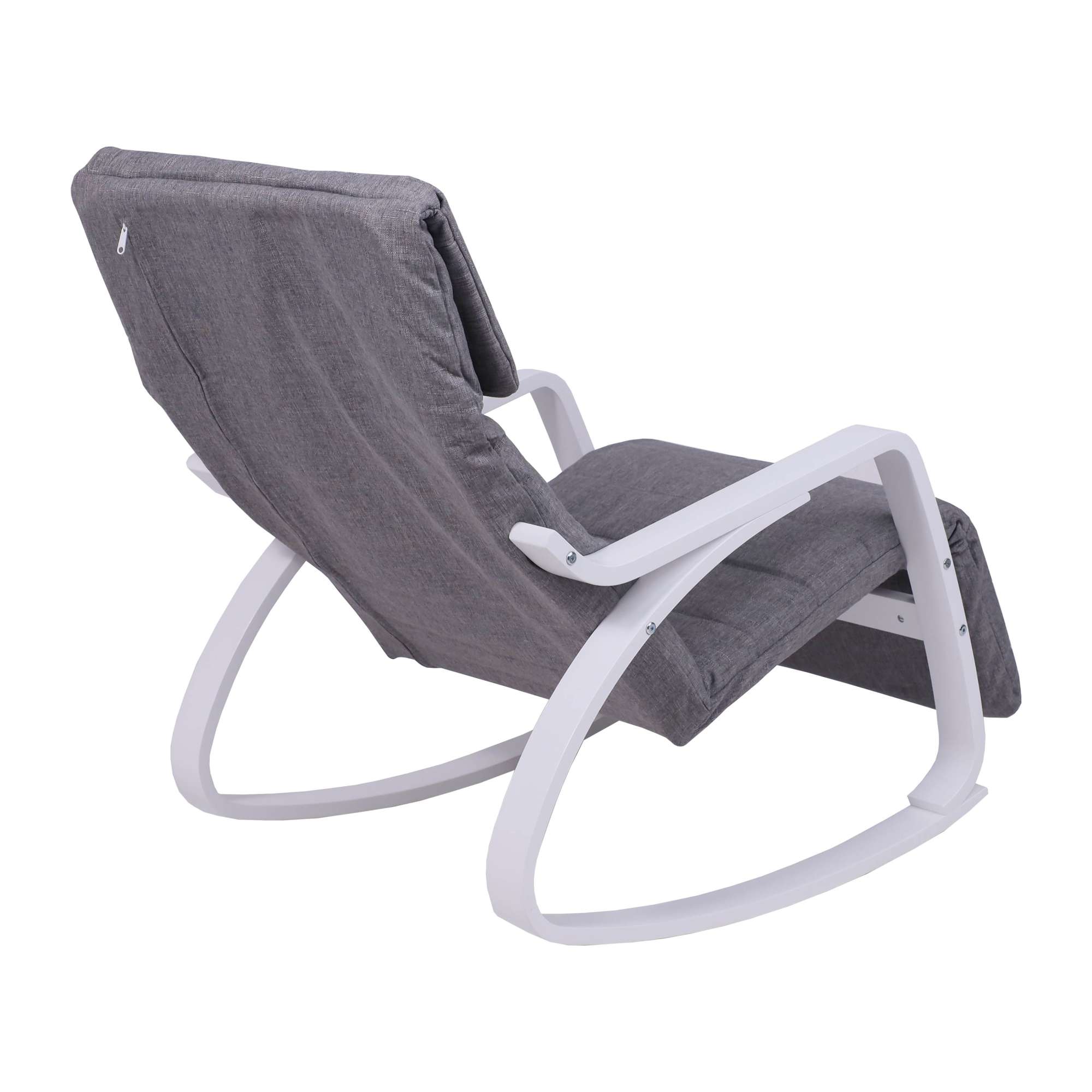 Кресло-качалка SMART, ткань, серый/белый