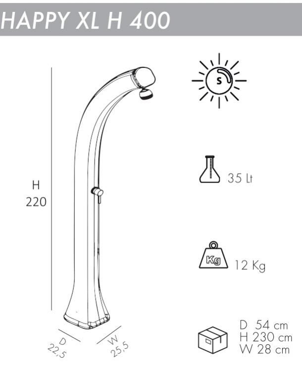 Душ солнечный Happy XL H 400 синий