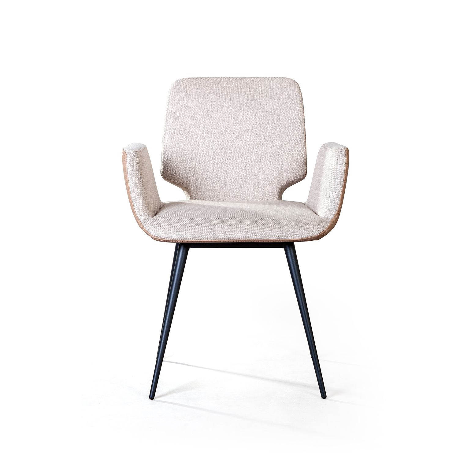 Стул с подлокотниками Adam, рогожка комби бежевый