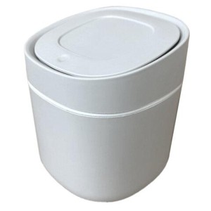 Контейнер, урна, ведерко для мусора с микролифтом НАСТОЛЬНОЕ, 2,8 л, 155х135 мм, серый, BOOMHOUSE (БУМХАУС), 238899