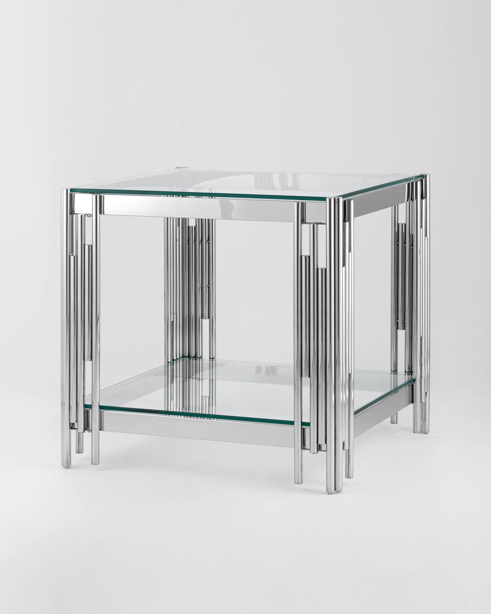 Журнальный столик 55*55 ГЭТСБИ серебро