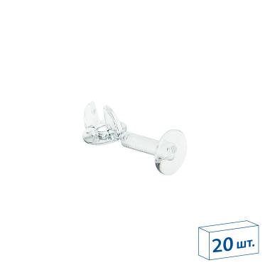 Винт и гайка с ушками VIKING SCREW-18, цвет прозрачный (20 шт. в упаковке)