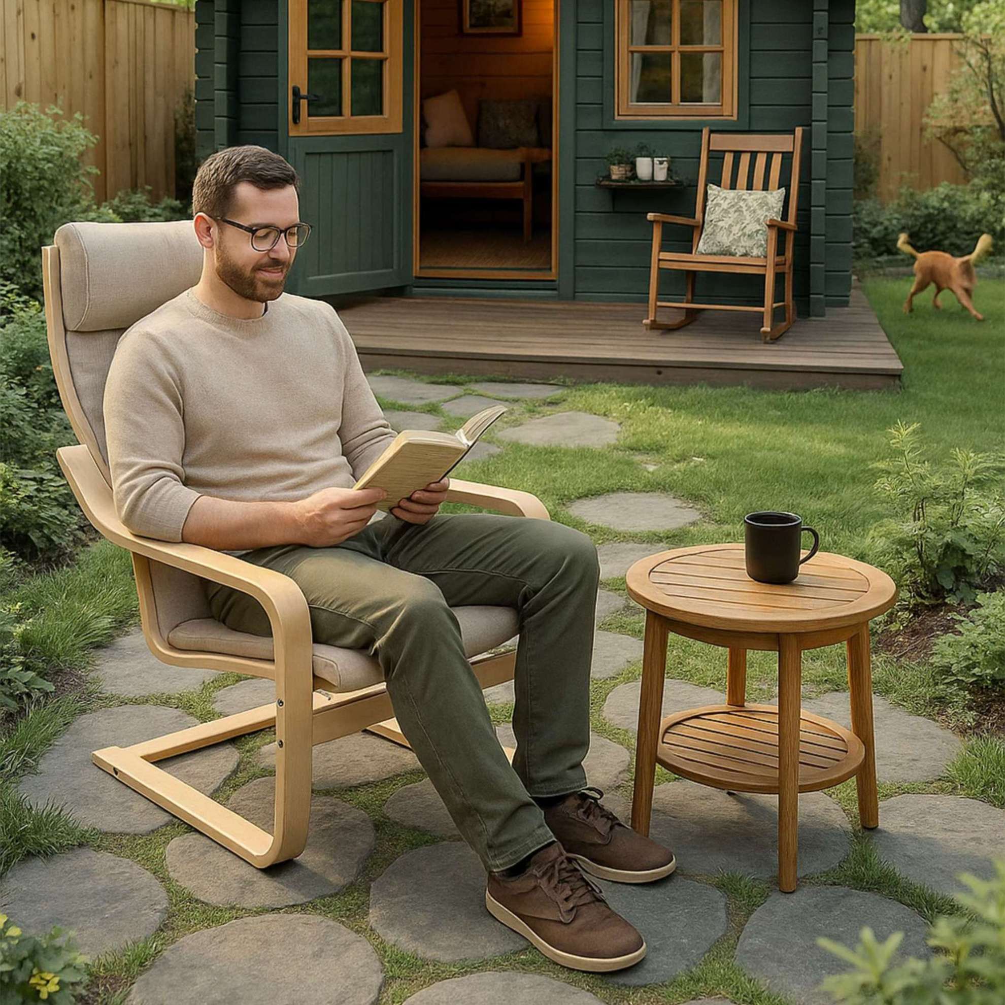 Кресло для отдыха RELAX, ткань, бежевый