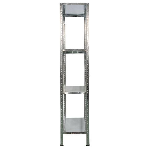 Стеллаж металлический BOOMHOUSE (БУМХАУС) 1500x750x300 мм, 4 полки, нагрузка на стеллаж до 120 кг, серебристый, 291418