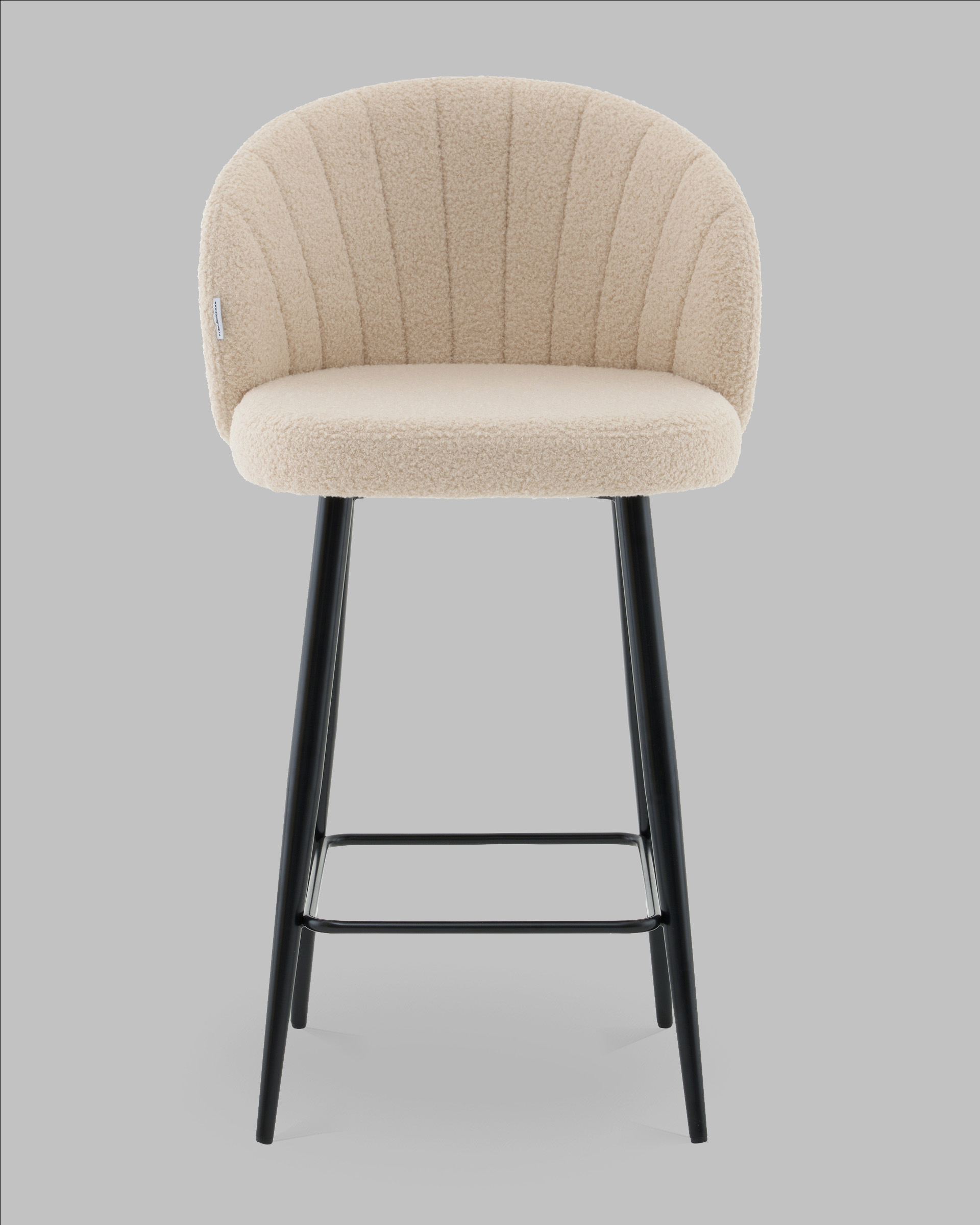 Стул полубарный Ханнингем букле бежевый