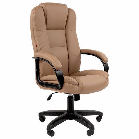 Кресло офисное Chairman CH 600, велюр, бежевое, 7158673