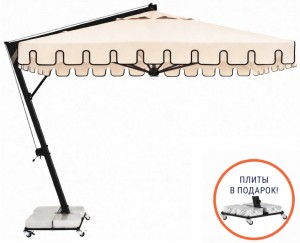 Зонт профессиональный 3х3 м Banana черный, натуральный, черный