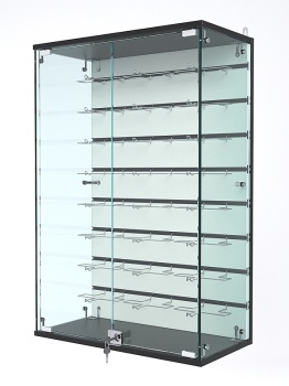 Витрина "АТРИУМ" настенная БЕЗ ПОЛОК №2-4Г, Черный