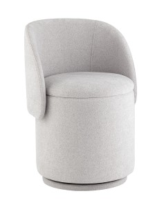 Пуф-трансформер Таунсвилл вращающийся с ящиком букле светло-серый