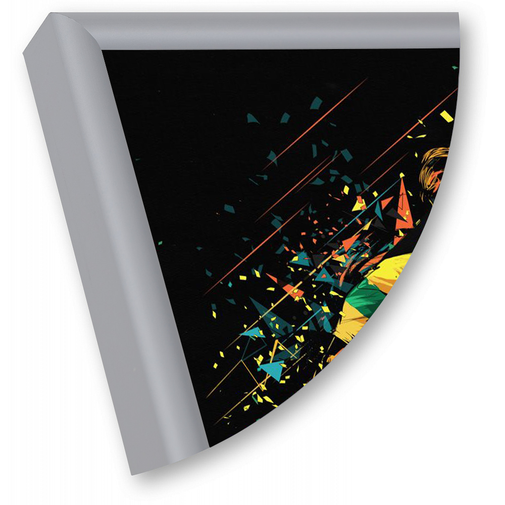 Рамка Нельсон 02, А3, серебро матовое анодир.