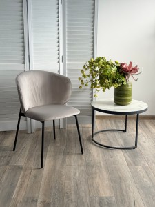 Стул БЕЛЛА, цвет H-09 Светло-серый, велюр / черный каркас