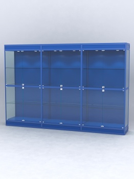 Витрина "АЛПРО" №3-3м-500-1 (задняя стенка - ДВП), Синий