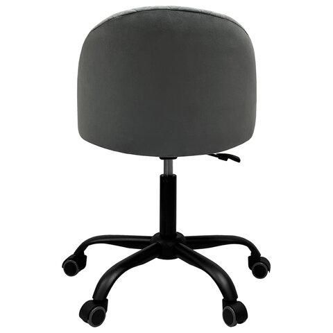 Кресло BRABIX Moon MG-074, велюр серый, пятилучие металлическое черное, 532773