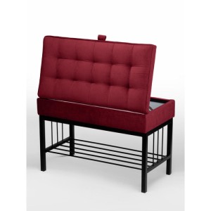 Банкетка Н-76 (черный/красный)