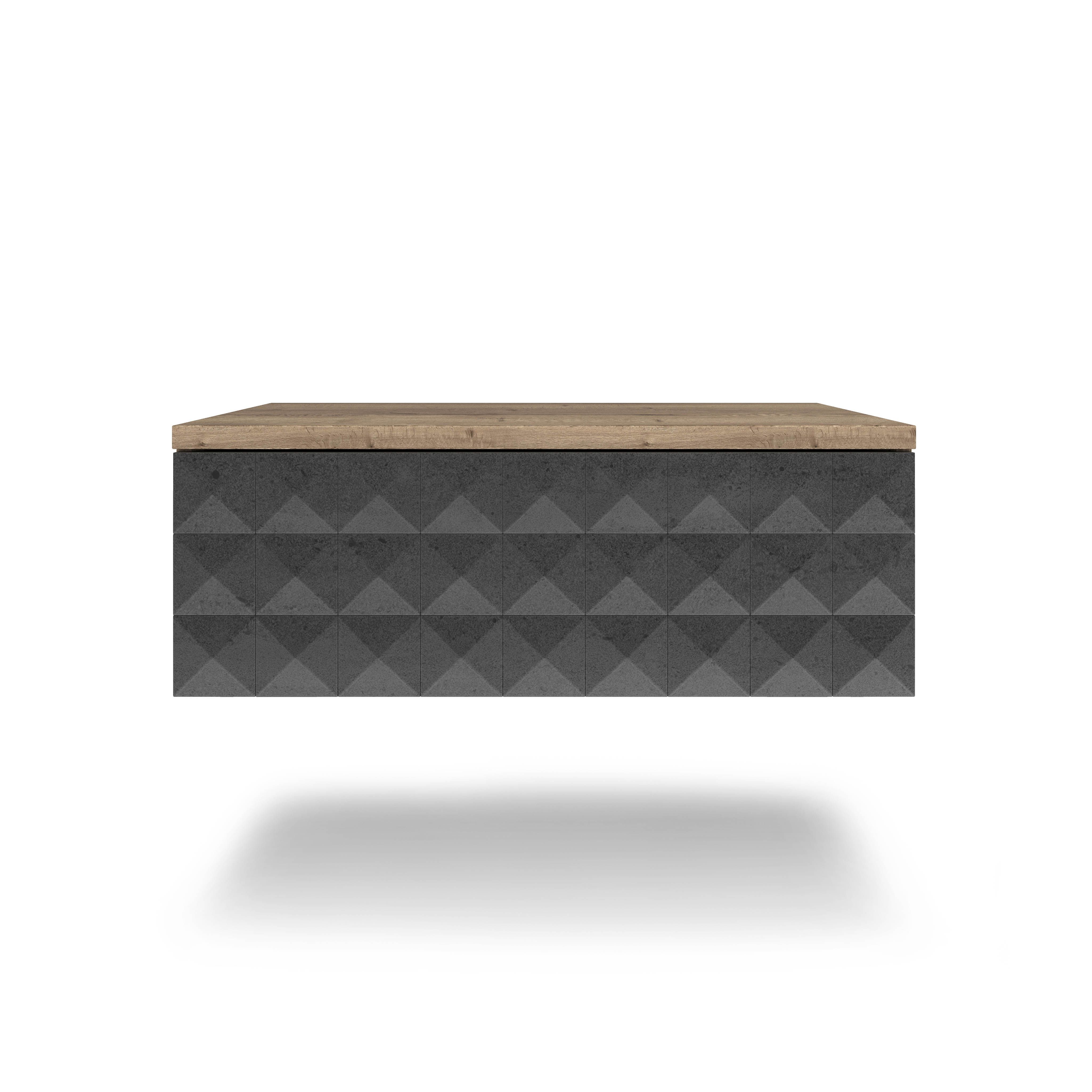 Тумба навесная SHTABE SIMPLE 7000 эко, Графит-Дуб Веллингтон