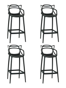 Набор 4 шт Стул барный DOBRIN MASTERS BAR, чёрный (B-03)