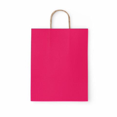 Крафт пакет бумажный Ruby red 26х15х35см с кручеными ручками, плотность 80гр/м2, моно, 112412