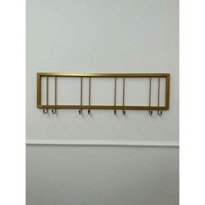 Вешалка настенная металлическая с крючками -93 (золото)