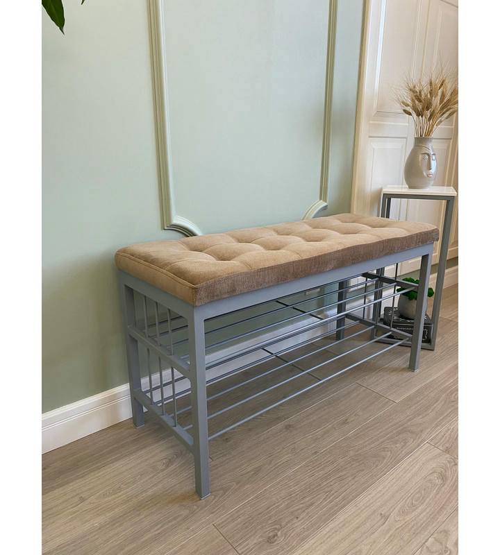 Банкетка Сканди-96-2 (светло-коричневый/серый)