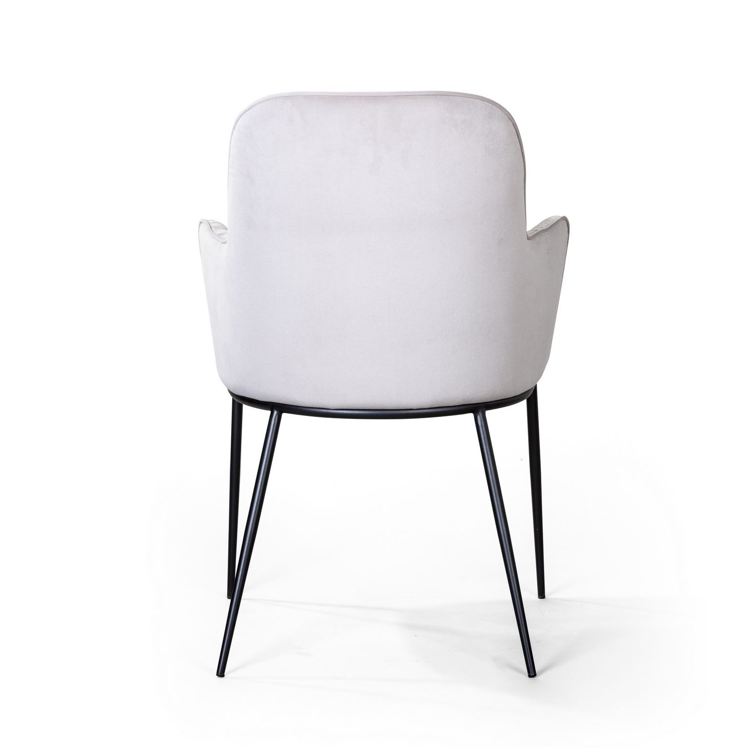 Стул с подлокотниками Баркли, микровелюр серый