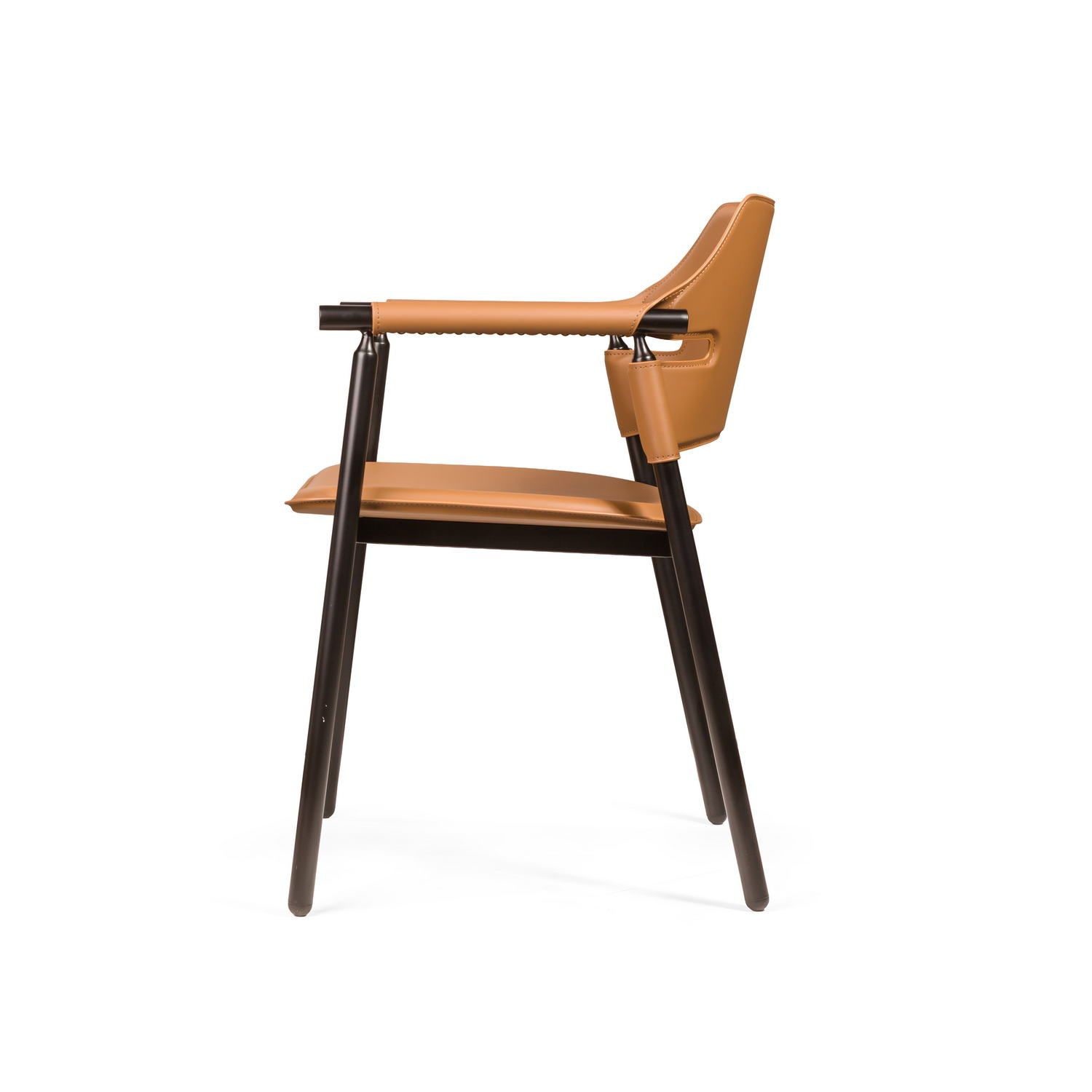 Стул с подлокотниками Сьют, коричневый