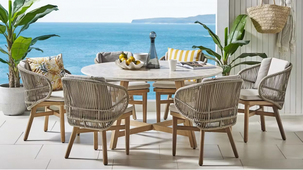 Стол деревянный обеденный Mali Ø150 натуральный