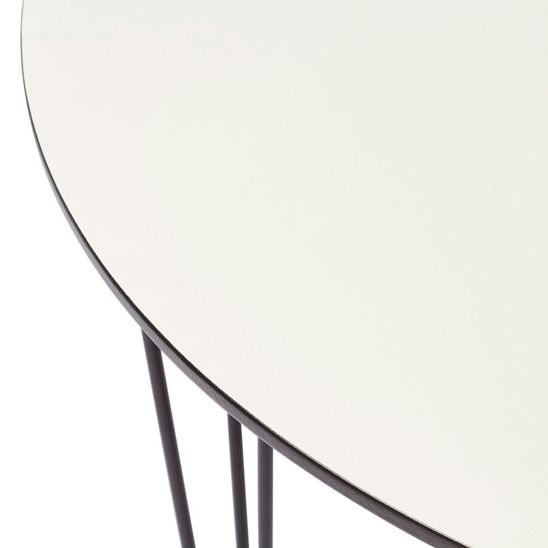 Стол Solution, круглый, белый/ черный