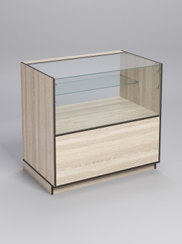 Прилавок "ТОРГОВЫЙ" №3, Дуб Сонома, кромка Дуб Венге