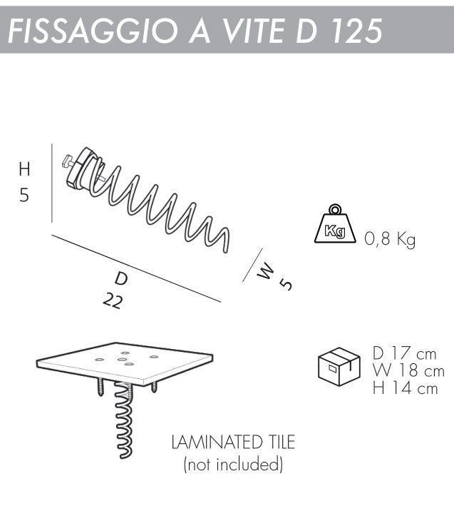 Винт крепежный D 125 