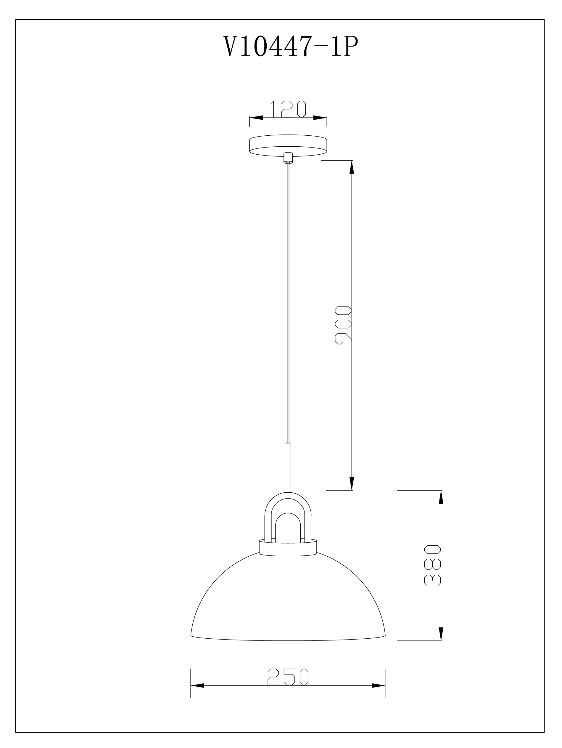 Светильник подвесной Moderli V10447-1P Ravenna