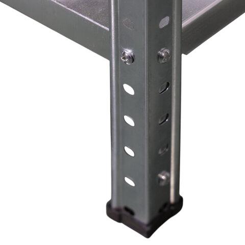 Стеллаж металлический BOOMHOUSE (БУМХАУС), 1800x900x400 мм, 5 полок, нагрузка на стеллаж до 150 кг, серебристый, 291421