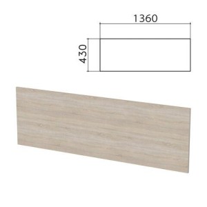 Экран-перегородка "Бюджет", 1360х16х430 мм, дуб сонома (КОМПЛЕКТ С ФУРНИТУРОЙ)