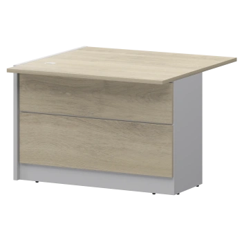 Модуль завершающий низкий правый Ресепшен Смарт СМР-12.10 Белый/Кронберг