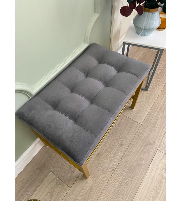 Банкетка Сканди-60 (серый/золото)