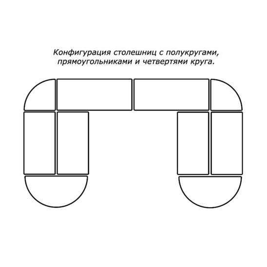 Конфигурация складных столов №3