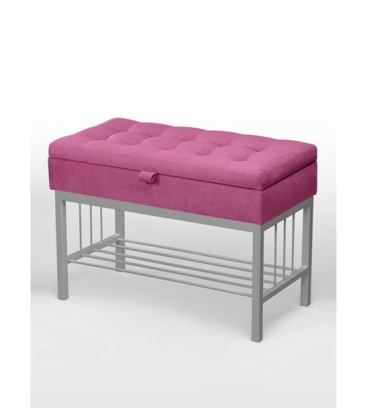 Банкетка Н-76 (серый/розовый)