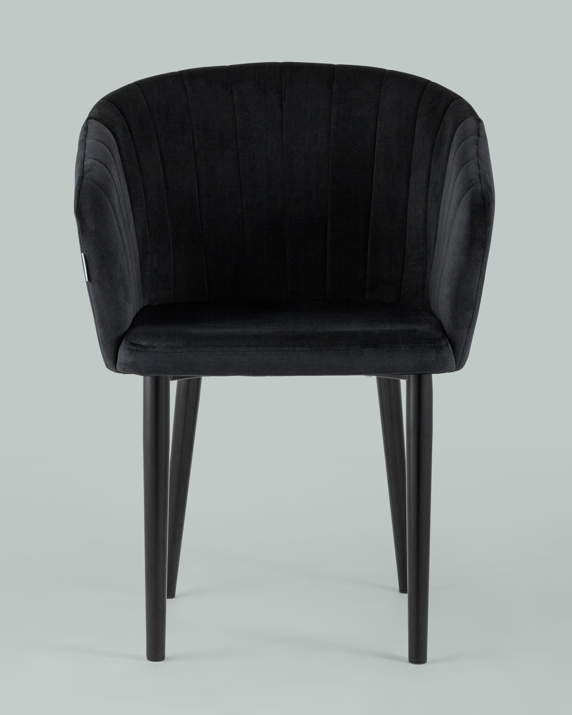 Стул с подлокотниками Нейтон велюр черный