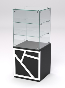 Прилавок низкий с двумя полками серии РОК №2, Черный