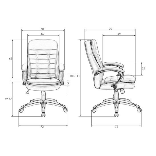 Стул Абвиль, коричневый